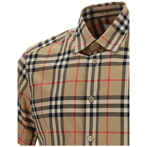 camicia burberry uomo maniche corte|Burberry Camicia a Maniche Corte .